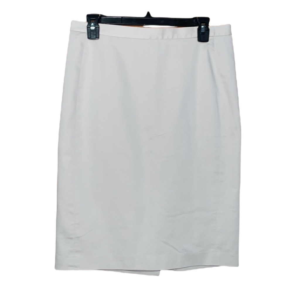 Ann Taylor Plain Straight Skirt - Cream - Size 10P
